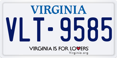 VA license plate VLT9585