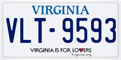 VA license plate VLT9593