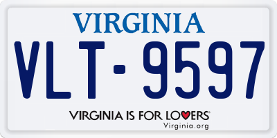 VA license plate VLT9597