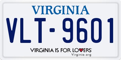VA license plate VLT9601