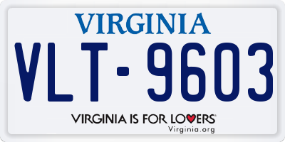 VA license plate VLT9603