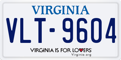 VA license plate VLT9604