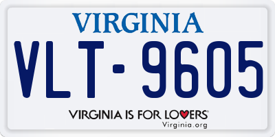 VA license plate VLT9605