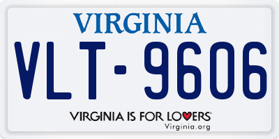 VA license plate VLT9606