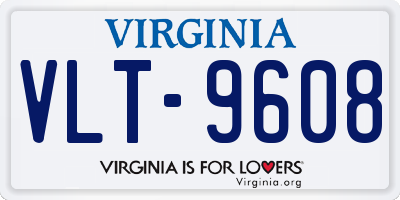 VA license plate VLT9608