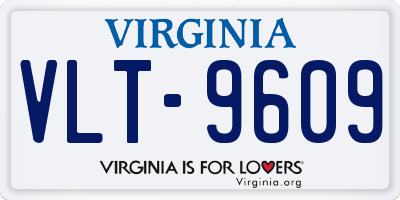 VA license plate VLT9609
