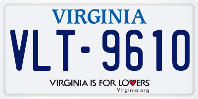 VA license plate VLT9610