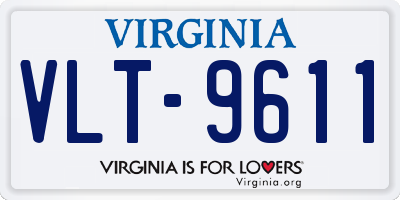 VA license plate VLT9611