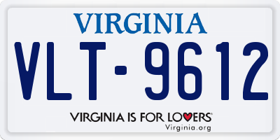 VA license plate VLT9612