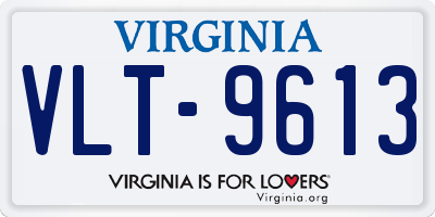 VA license plate VLT9613
