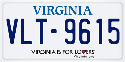 VA license plate VLT9615