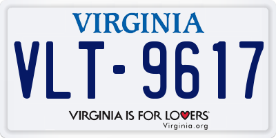VA license plate VLT9617