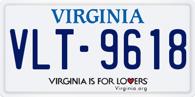 VA license plate VLT9618