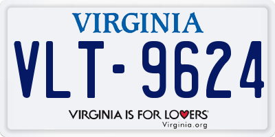 VA license plate VLT9624