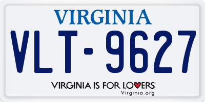 VA license plate VLT9627
