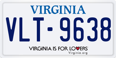 VA license plate VLT9638