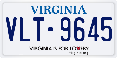 VA license plate VLT9645