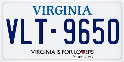 VA license plate VLT9650
