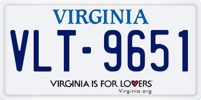 VA license plate VLT9651