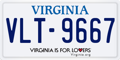 VA license plate VLT9667