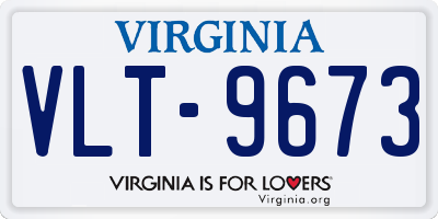 VA license plate VLT9673