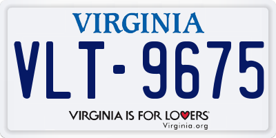 VA license plate VLT9675