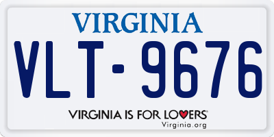 VA license plate VLT9676