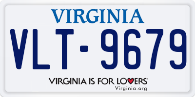 VA license plate VLT9679