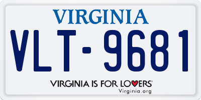 VA license plate VLT9681