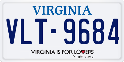 VA license plate VLT9684