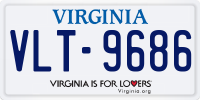 VA license plate VLT9686