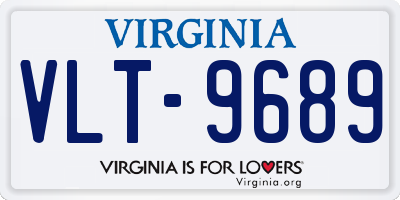 VA license plate VLT9689