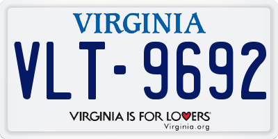 VA license plate VLT9692
