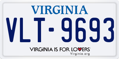 VA license plate VLT9693