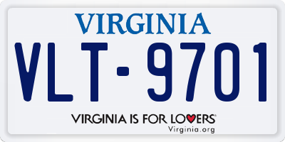 VA license plate VLT9701