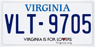 VA license plate VLT9705