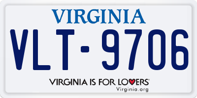 VA license plate VLT9706