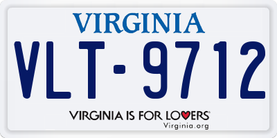 VA license plate VLT9712