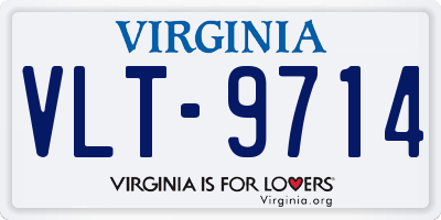 VA license plate VLT9714