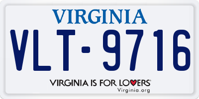 VA license plate VLT9716