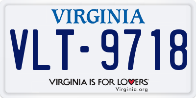 VA license plate VLT9718