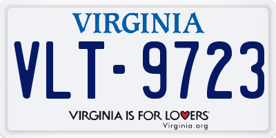 VA license plate VLT9723