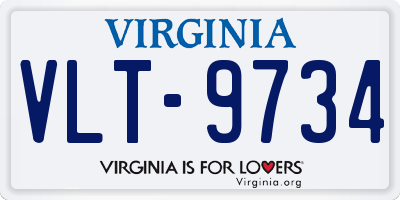 VA license plate VLT9734