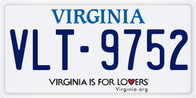 VA license plate VLT9752