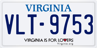 VA license plate VLT9753