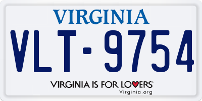 VA license plate VLT9754
