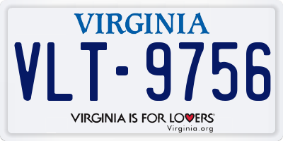 VA license plate VLT9756
