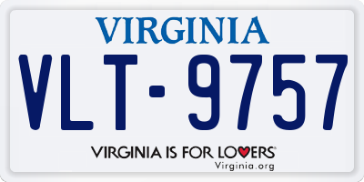 VA license plate VLT9757