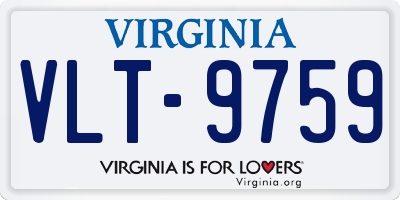 VA license plate VLT9759