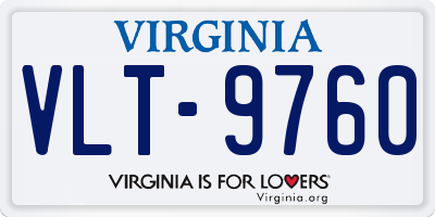 VA license plate VLT9760